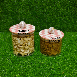 2026 Customized New Handmade Resin Jar Mother Pearl Transparent Tabletop Container <b>Cover</b> for Fruit Storage <b>Table</b> Decoration - Product Image 1