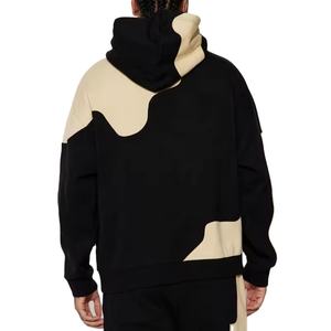 Nouvelle arrivée streetwear grande taille sweats à capuche pour hommes Color Block Two Tone Hoodie Unisex pull à capuche - Product Image 2