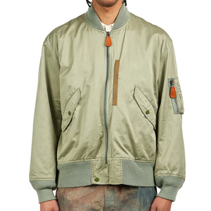 Chaqueta universitaria de satén en capas, abrigo de bombardero de béisbol OEM personalizado para hombres y mujeres, estilo urbano a la moda - Product Image 6