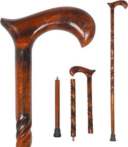 Bâton de marche en bois fabriqué à la main pour hommes et femmes cadeau de sculpture personnalisé ou aide à la mobilité - Product Image 6