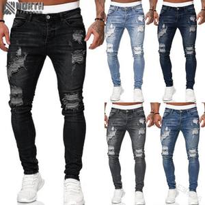 Nouvelle mode de jeans en denim à coupe droite pour hommes vente en gros de logo personnalisé de haute qualité séchage rapide léger respirant hiver automne - Product Image 2