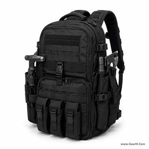 Heavy Duty 1000D Cordura Nylon Tactical Entry Tool <b>Backpack</b> <b>Black</b> <b>Waterproof</b> MOLLE System Industrial Equipment Carrier - Product Image 1