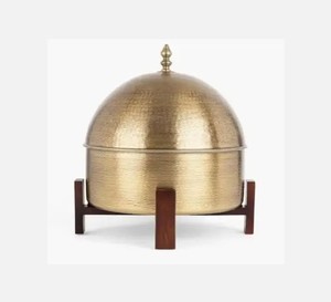 Cazuela de acero superventas, olla caliente para servir alimentos de mesa pulida brillante con tapa, forma redonda, calentador de alimentos de Metal de tamaño personalizado - Product Image 4