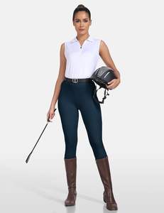 Wholesale Custom Women Breeches Jodhpurs for Horse Riding Stretchable Equestrian Trousers <b>Knee</b> <b>Patch</b> Jodhpur & Breeches - Product Image 1
