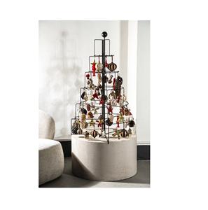 Présentoir d'ornement d'arbre de Noël moderne en métal noir avec étoile Support de décoration de vacances extérieur durable Vente en gros d'usine - Product Image 2