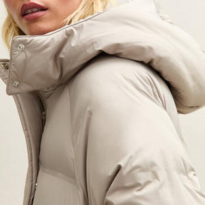 Abrigo Largo Acolchado para Mujer, Tejido Suave, Chaqueta Cálida de Invierno, Marca Privada - Product Image 6