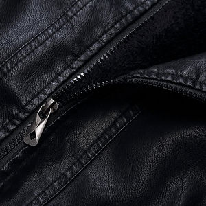Veste en cuir d'hiver pour hommes personnalisée de haute qualité directe d'usine en cuir véritable à capuche col montant nouvelles vestes en cuir véritable - Product Image 5