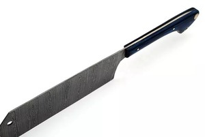 Hermosa cuchilla de acero de Damasco personalizada, respetuosa con el medio ambiente, Chef, 7,5 ", maquinilla de afeitar afilada, azul único Natural mango de madera, patrón de onda - Product Image 6