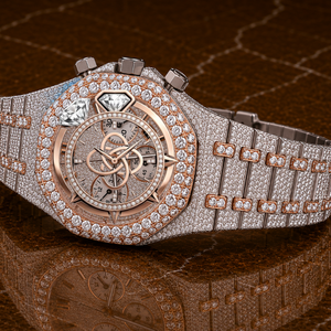 Reloj de Lujo con Esfera Redonda de Moissanita para Hombre, Reloj de Pulsera con Brazalete de Diamantes Completos - Product Image 3