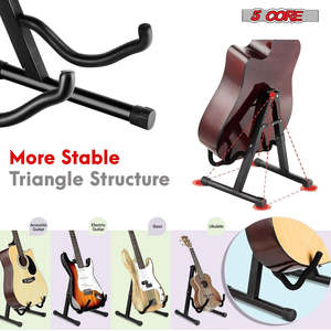 Soporte de guitarra de 5 núcleos con brazo de espuma suave y goma antideslizante para guitarra acústica, eléctrica, bajo y ukelele - Product Image 3