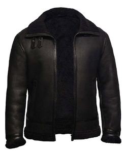 2021 F2 <b>Aviator</b> Pilot Flying <b>Leather</b> <b>Jacket</b> <b>Men</b> Black Fur Collar B3 Bomber Style Top Quality Material 2026 - Product Image 2
