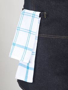 Venta caliente 100% Poly algodón media manga cocina delantales impermeable restaurante Chef manga Delantales para venta al por mayor - Product Image 2