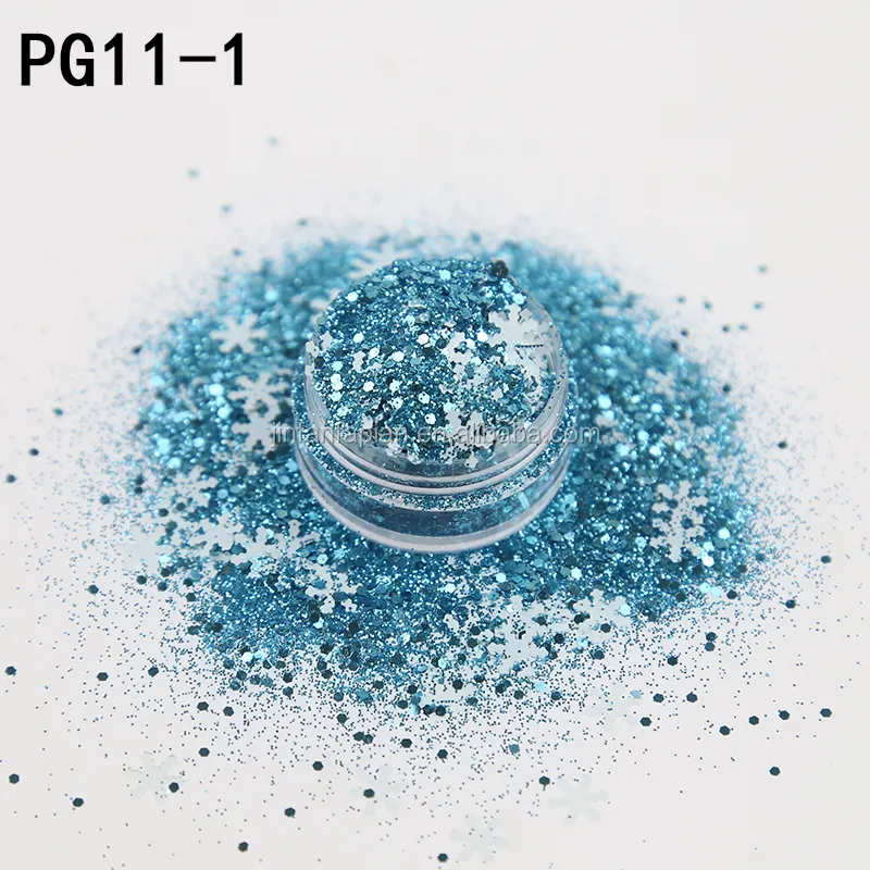 Wholesale high quality glitter flakes in the shape of snowflakes mixed glitter diy
