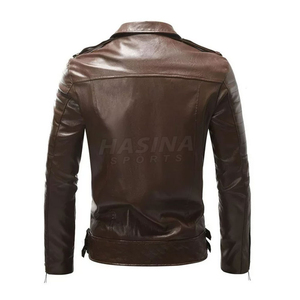 Veste en cuir véritable pour hommes fabriquée en usine manteau Streetwear à capuche pour adultes pour la saison d'hiver - Product Image 4