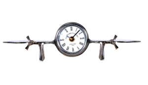 Reloj de Mesa Decorativo con Forma de Avión, Modelo de Aviación, Aluminio Ligero, Diseño Costero, 34.3Lx7.6Wx11.4H cm - Product Image 4