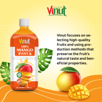 1 Liter Mango Puree Fruitdrank, Zonder Toegevoegde Suiker, OEM ODM Private Label, Halal Gecertificeerde Drankproducent