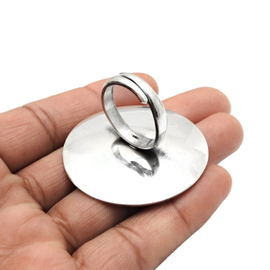 Look Vintage Indien Artisan Bijoux Faits À La Main 925 Sterling Argent Oxydé Forme Ronde Style Ethnique Anneau Direct Usine Prix - Product Image 6