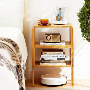 Mesas auxiliares de bambú apilables de estilo escandinavo para muebles del hogar, té y sala de estar, uso en mesas laterales de cristal, 2 uds. - Product Image 5