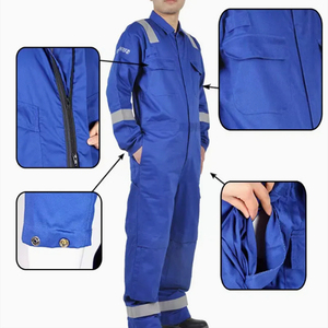 Vêtements de travail en coton haute visibilité, manches longues, uniforme de sécurité réfléchissant, ouvriers du bâtiment, porteurs, électriciens, combinaison - Product Image 3