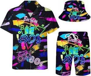 ชุดเสื้อเชิ้ตแขนสั้นพิมพ์ลายต้นมะพร้าวสำหรับผู้ชาย 2 ตัว ชุดลำลองสำหรับวันหยุดพักผ่อนที่ชายหาดสไตล์ฮาวาย ระบายอากาศได้ดี สไตล์ทรอปิคอล พร้อมกระดุม - Product Image 1