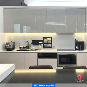 Panneau brillant en PVC charbon de bambou 17mm 1220x2440mm densité 0.55g/cm3 résistant aux termites pour intérieurs de cuisine - Product Image 3