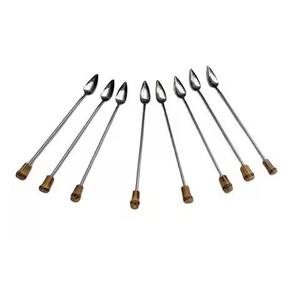 Palillos Mezcladores de Cócteles de Metal Dorado Premium, Utensilios de Bar, Cucharas Agitadoras para Bebidas y Fiestas - Product Image 5