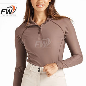 Camisetas de equitación para mujer OEM de gran venta, ropa de malla de ajuste ceñido de calidad con mangas largas, OEM disponible a bajo precio - Product Image 6