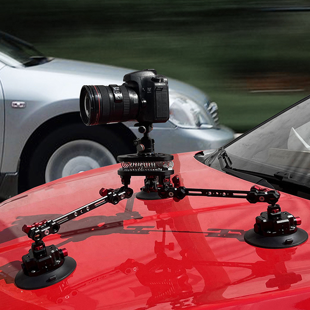 Car Suction Cup Mount with Shock Absorber Camera Tripod for Gimbal Stabilizer Essential Camera Accessories