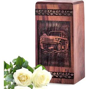 Suministros funerarios Urnas de cremación de madera de mango estampadas para cenizas humanas disponibles a precios al por mayor del exportador indio - Product Image 3