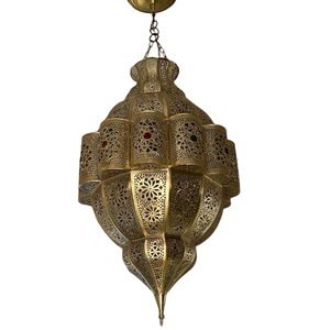Diseño de luz colgante estilo marroquí lámpara de luz colgante de Metal hecho a mano hogar decorativo boda iluminación linterna - Product Image 2