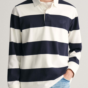 Camisetas de Rugby Gruesas y Pesadas 100% Algodón, Logotipo Personalizado, Camisetas Polo Clásicas de Manga Larga para Hombre, Ropa de Equipo de Alta Calidad, Camiseta Polo de Rugby - Product Image 1