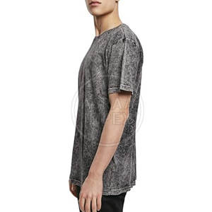 Chemise en coton à manches longues délavée à l'acide vintage pour hommes personnalisable marquage à chaud 100% tissu tricoté tenue décontracté - Product Image 4