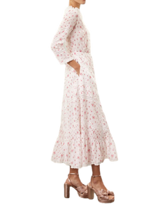 Vêtements et accessoires Robe à fleurs blanche et rose Robe à fleurs douce et confortable pour les femmes Usage décontracté Disponible à la vente - Product Image 3