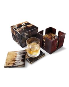 Sous-verres décoratifs pour la maison corne d'animal os carré tapis et coussin corne bois marbre boisson caboteur haute qualité Top vente article fait main - Product Image 4