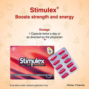 Capsules de bien-être Dabur Stimulex pour la santé masculine de qualité supérieure, bande de 10, augmentent l'endurance et la vitalité rapidement à prix de gros - Product Image 2