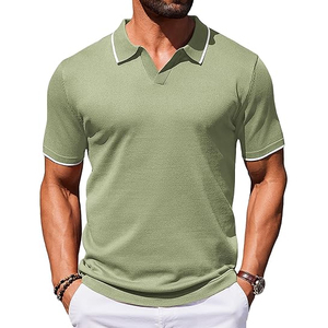 Polos à rayures pour hommes OEM à manches courtes confortables et à porter au quotidien, parfaits pour les marques et les magasins de détail - Product Image 1