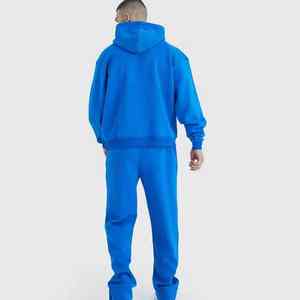 Conjunto Deportivo Personalizado con Logotipo, Dos Piezas, 100% Algodón, Sudadera con Capucha y Pantalones Deportivos, Chándal de Felpa Técnica - Product Image 3