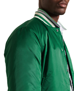 แจ็คเก็ตเบสบอลแบบมีโลโก้สั่งทำได้ ไซส์ใหญ่ ผ้าซาติน เงา ระบายอากาศได้ดี เหมาะสำหรับฤดูหนาว สำหรับผู้ชาย สไตล์ Letterman - Product Image 5