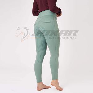 Elegante pantalón ecuestre construido con un diseño delgado a medida, forro de control de humedad, costuras reforzadas y comodidad de conducción - Product Image 2