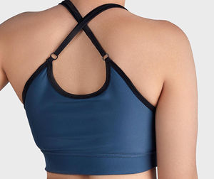 Soutien-gorge de sport pour femme sur mesure, dos nu, devant, yoga, soutien moyen, cousu, personnalisé, vêtements décontractés, anti-rides, respirant - Product Image 5