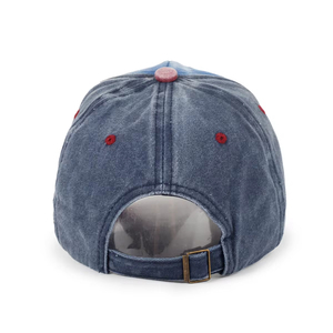 Gorra de béisbol al por mayor, lavada y desgastada, con bloques de color, impresión digital, corona rígida, protección UV solar, transpirable, impermeable, de satén. - Product Image 2