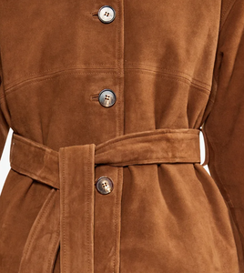 Veste en cuir véritable de la meilleure qualité pour les femmes vêtements longs décontractés fabriqués en taille adulte - Product Image 5