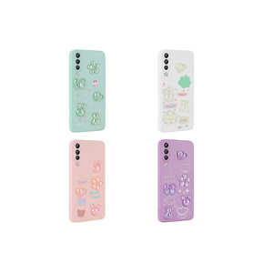 Étui en silicone brillant vert clair de luxe pour Samsung pour Galaxy A70, motif en relief, anti-traces de doigts, coque arrière protectrice INS - Product Image 2