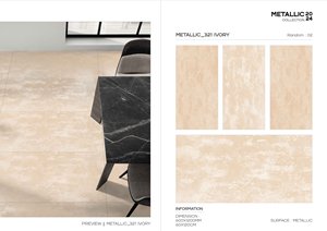 Plata pulida 600x1200mm Cuerpo completo Aspecto de mármol Azulejo brillante para piso Cerámica Azulejo de porcelana duradero Azulejo de piso - Product Image 3