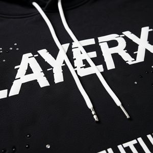 Sudadera con Capucha de Alta Calidad para Hombre, de Algodón y Felpa, con Bordado 3D de Pedrería, Gruesa, 500 g/m², Estilo Desgastado, Corte Regular, Lujosa y Ecológica - Product Image 5