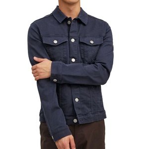 Veste cargo en jean décontractée pour homme, style vintage, respirante, hiver, streetwear tendance, logo personnalisé - Product Image 5