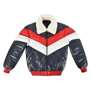 Adventurous Mens Shearling <b>Leather</b> <b>Winter</b> <b>Jacket</b> Built For Rugged Outdoor Use And Warm Comfortable Seasonal Protection - Product Image 6