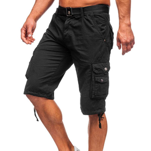 Latest Summer High Street Men's 100% Polyester Breathable <b>Cargo</b> <b>Shorts</b> Soft Fitness Workout <b>Elastic</b> <b>Waist</b> Side Pockets - Product Image 3