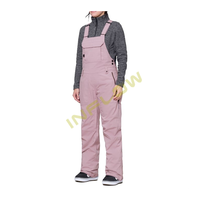 Pantalon de ski pour adulte grande taille, imprimé, imperméable, 100% polyester Polartec-Tex, double salopette de ski