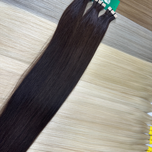 Cinta en cabello Natural liso con muchos colores Cabello humano virgen Precio al por mayor Longitud de 8-32 pulgadas - Product Image 5